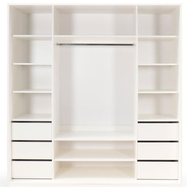 Dulap Glisant Andra Gama Petra LDC-D3XLE-4 200 x 60 x 220 / PAL / Alb photo 1