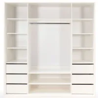 Шкаф Раздвижной Andra Gama Petra LDC-D3XLE-4 200 x 60см x 220 / ЛДСП / Белый