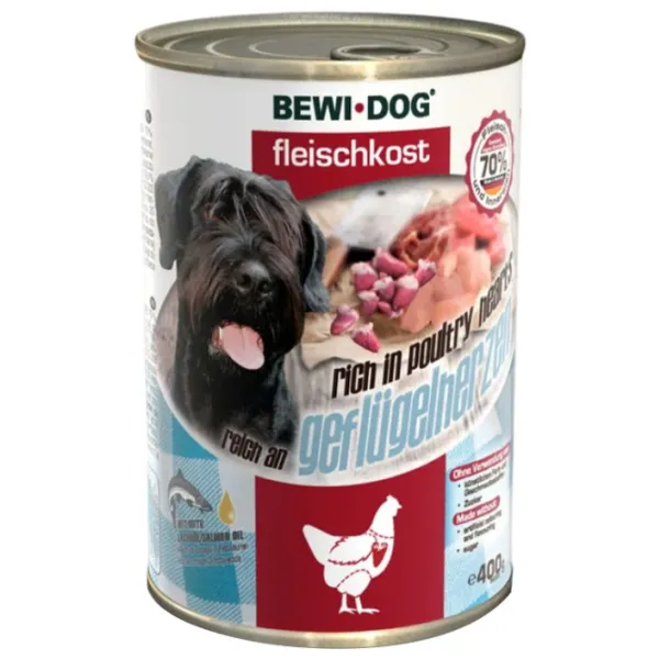 Hrană pentru câini umedă Bewi Dog Poultry heart 518475 0.4 kg/ Inimă de pui photo 1 Hrană pentru câini umedă Bewi Dog Poultry heart 518475 0.4 kg/ Inimă de pui photo 1