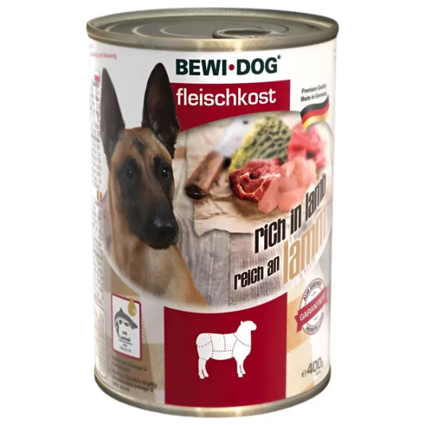 Hrană pentru câini umedă Bewi Dog Lamb 518455 0.4 kg/ Miel photo 1 Hrană pentru câini umedă Bewi Dog Lamb 518455 0.4 kg/ Miel photo 1