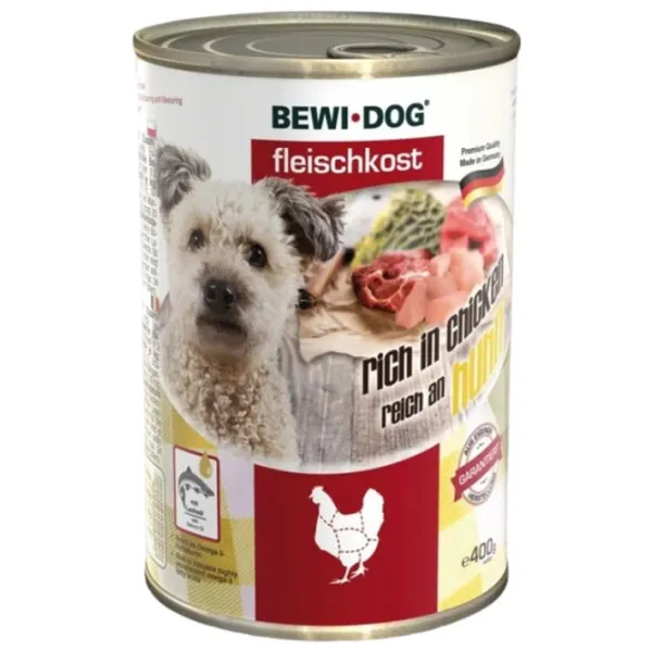 Hrană pentru câini umedă Bewi Dog Chicken 518425 0.4 kg/ Găină photo 1 Hrană pentru câini umedă Bewi Dog Chicken 518425 0.4 kg/ Găină photo 1