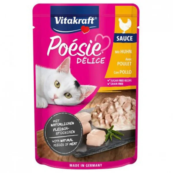 Корм для кошек влажный Vitakraft Pouch chicken 36662 85 г/ Курица photo 1 Корм для кошек влажный Vitakraft Pouch chicken 36662 85 г/ Курица photo 1