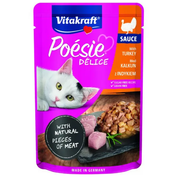 Корм для кошек влажный Vitakraft Pouch turkey 36663 85 г/ Индейка photo 1 Корм для кошек влажный Vitakraft Pouch turkey 36663 85 г/ Индейка photo 1