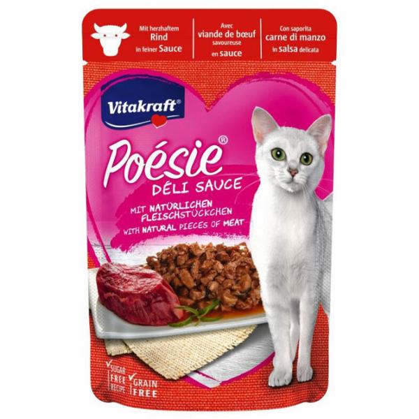 Корм для кошек влажный Vitakraft Pouch beef 36664 85 г/ Говядина photo 1