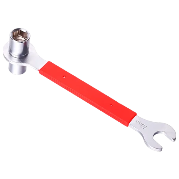 Cheie pentru pedale Kenli KL-9725H Red Silver photo 1 Cheie pentru pedale Kenli KL-9725H Red Silver photo 1