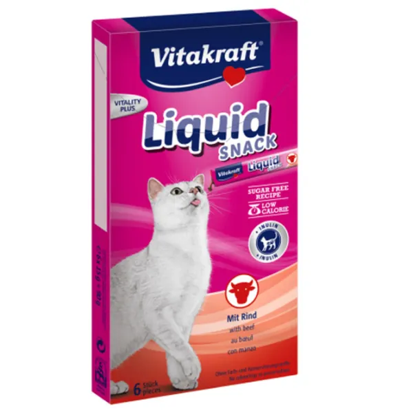 Корм для кошек влажный Vitakraft Liquid beef 23521 90 г/ Говядина photo 1 Корм для кошек влажный Vitakraft Liquid beef 23521 90 г/ Говядина photo 1