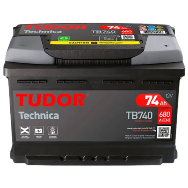 Авто аккумулятор Tudor TB740 L03 680 A/ 74 Aч photo 1