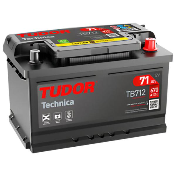 Авто аккумулятор Tudor TB712 LB3 670A/ 71 Ah photo 1
