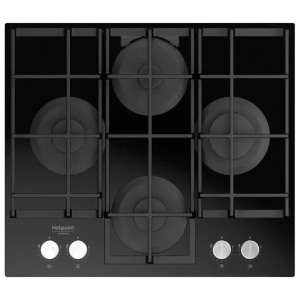 Plită încorporabilă pe gaz Hotpoint-Ariston HAGS 61F/ BK Sticlă călită/ Black photo 1