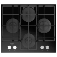 Газовая варочная панель Hotpoint-Ariston HAGS 61F/ BK Закаленное стекло/ Черный