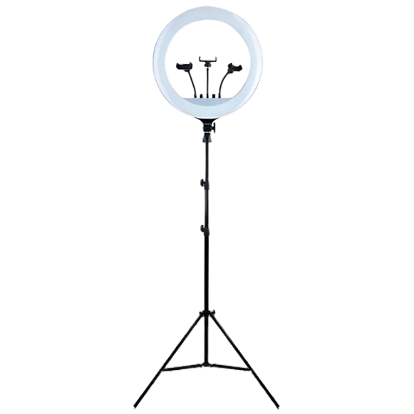 Штатив с круглой лампой Selfie Ring Light RL-18 457 мм Черный photo 1