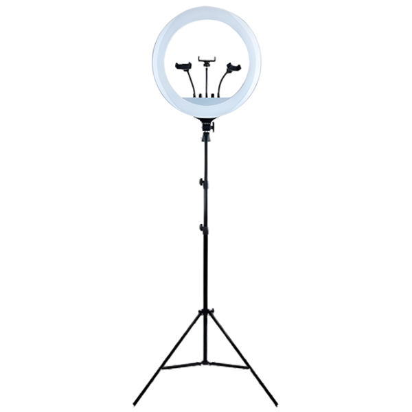 Штатив с круглой лампой Selfie Ring Light RL-18 457 мм Черный photo 1