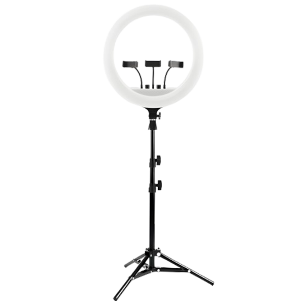 Штатив с круглой лампой Selfie Ring Light RL-21 533 мм Черный photo 1