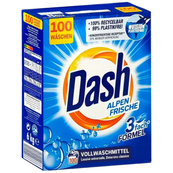 Detergent Dash Alpine freshness 6 kg  Număr spălări: 100 photo 1