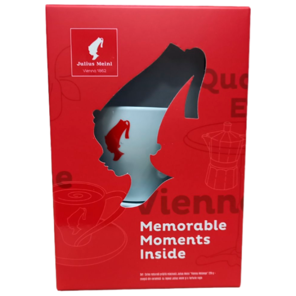 Набор кофе Julius Meinl Vienna Melange + Чашка/ тарелка Молотый/ Espresso/ 220 г photo 1