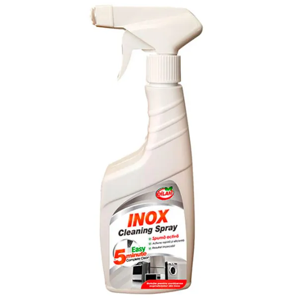 Soluție pentru suprafețe din oțel inoxidabil Dilan Inox Cleaning Spray 64906 pentru îndepartarea murdăriei photo 1 Soluție pentru suprafețe din oțel inoxidabil Dilan Inox Cleaning Spray 64906 pentru îndepartarea murdăriei photo 1
