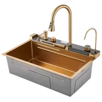 Chiuvetă iSink 1051649 46 x 75 / Oțel inoxidabil / Gold