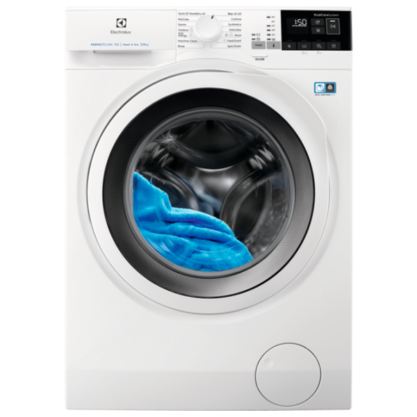Mașină de spălat cu uscător Electrolux EW7WP447W 7 kg / 1400 rpm / White photo 1