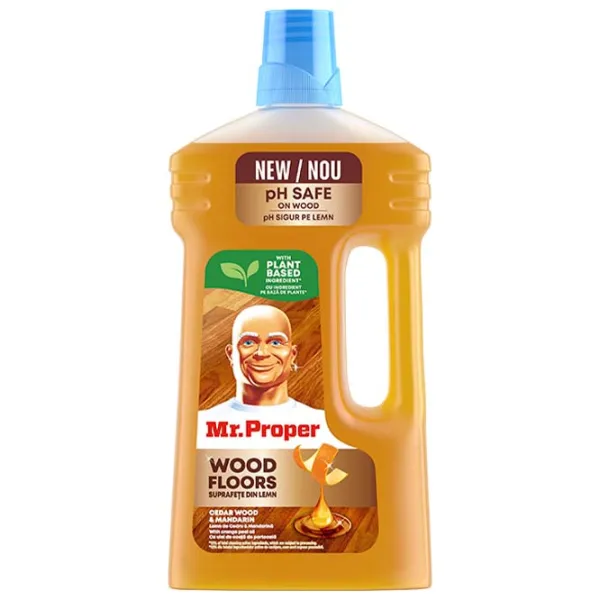 Soluție Mr. Proper Wood Floor lichid / pentru îndepărtarea grăsimii, petele de apa, murdăriei, calcarului, prafului, mirosurilor photo 1 Soluție Mr. Proper Wood Floor lichid / pentru îndepărtarea grăsimii, petele de apa, murdăriei, calcarului, prafului, mirosurilor photo 1