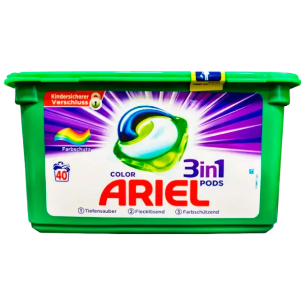 Detergent Ariel Pods Color Gel Caps 1.08 kg  Număr spălări: 40 photo 1 Detergent Ariel Pods Color Gel Caps 1.08 kg  Număr spălări: 40 photo 1