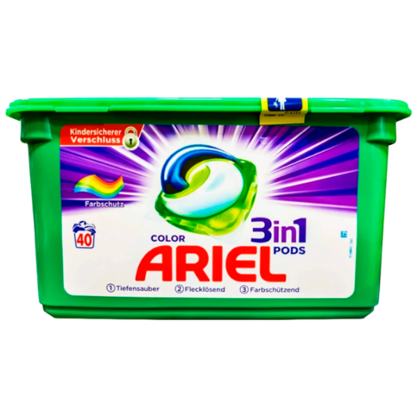 Detergent Ariel Pods Color Gel Caps 1.08 kg  Număr spălări: 40 photo 1 Detergent Ariel Pods Color Gel Caps 1.08 kg  Număr spălări: 40 photo 1