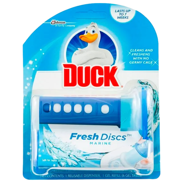 Soluție pentru toaletă Duck FRESH DISCS MARINE 22789624 pentru curăţare și împrospătare photo 1