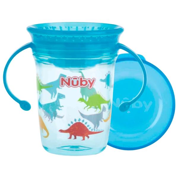 Sticluță Nuby ID10442 240 ml 6 luni/ Polipropilenă/ Multicolor photo 1