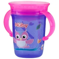 Sticluță Nuby NV0414001 240 ml 6 luni/ Polipropilenă/ Multicolor