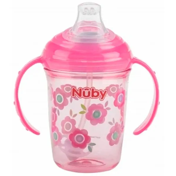 Бутылочка с соломинкой Nuby NV0414016 240 мл 6 месяцев/ Тритан/ Разноцветный photo 1