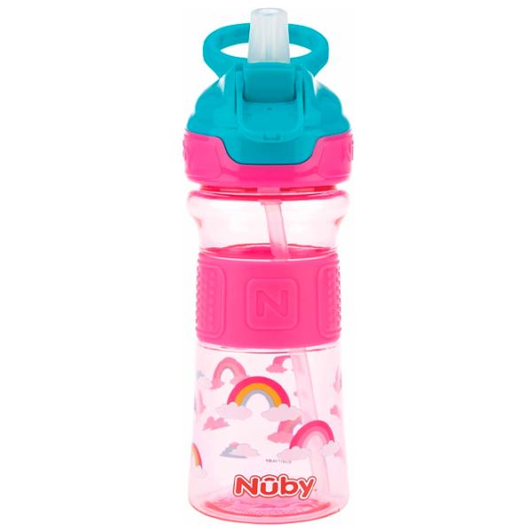 Sticluță cu pai Nuby NV0414021 360 ml 36 luni/ Tritan/ Multicolor photo 1