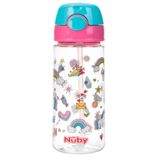 Бутылочка с соломинкой Nuby NV0414023 530 мл 36 месяцев/ Тритан/ Разноцветный photo 1