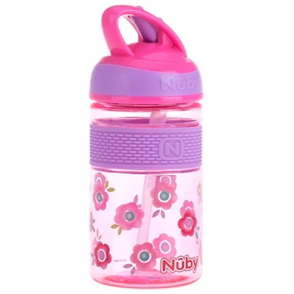 Sticluță cu pai Nuby NV0414024 360 ml 36 luni/ Tritan/ Multicolor photo 1 Sticluță cu pai Nuby NV0414024 360 ml 36 luni/ Tritan/ Multicolor photo 1