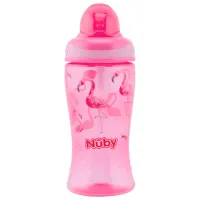Бутылочка с соломинкой Nuby NV04016 360 мл 12 месяцев/ Полипропилен/ Разноцветный