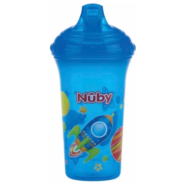 Бутылочка с соломинкой Nuby ID10366 270 мл 9 месяцев/ Пластик/ Разноцветный photo 1