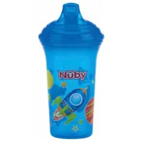 Sticluță cu pai Nuby ID10366 270 ml 9 luni/ Plastic/ Multicolor