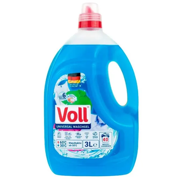 Гель для стирки Voll Universal 3л Количество стирок: 40 photo 1 Гель для стирки Voll Universal 3л Количество стирок: 40 photo 1