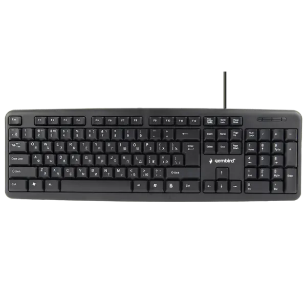 Tastatură Gembird KB-U-103-RU Cu fir/ Black photo 1