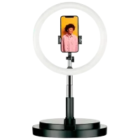 Штатив с круглой лампой Juice JU193771 304 мм Черный