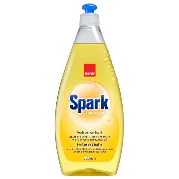 Средство для мытья посуды Sano Spark 0.5 л/ Лимон photo 1