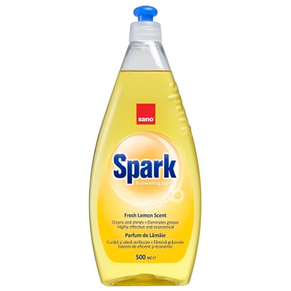 Средство для мытья посуды Sano Spark 0.5 л/ Лимон photo 1