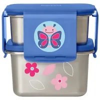 Контейнеры Skip Hop Zoo Butterfly Унисекс / 3+ / Серебряный