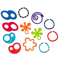 Игрушка для прорезывания зубов Bright Starts Oball Linky Loops от 0 месяцев