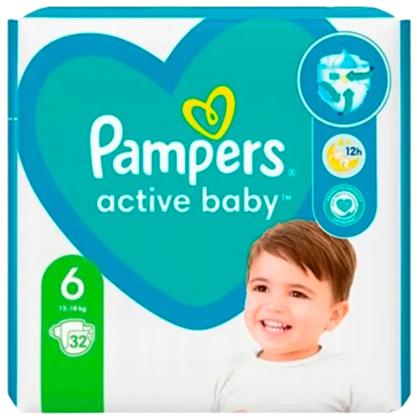 Подгузники для детей Pampers VPM MINI 6 13 - 18 кг/ 32 шт. photo 1