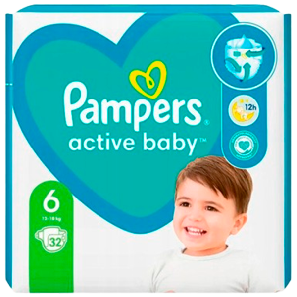 Подгузники для детей Pampers VPM MINI 6 13 - 18 кг/ 32 шт. photo 1
