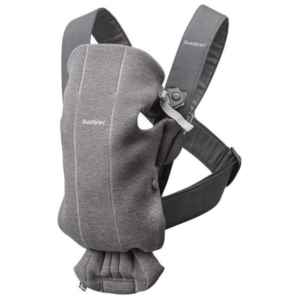 Marsupiu pentru copii BabyBjorn Mini Jersey () 11 kg/ Gray photo 1