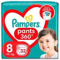 Scutece pentru copii Pampers JP PANTS 8 19+ kg / 32 buc.