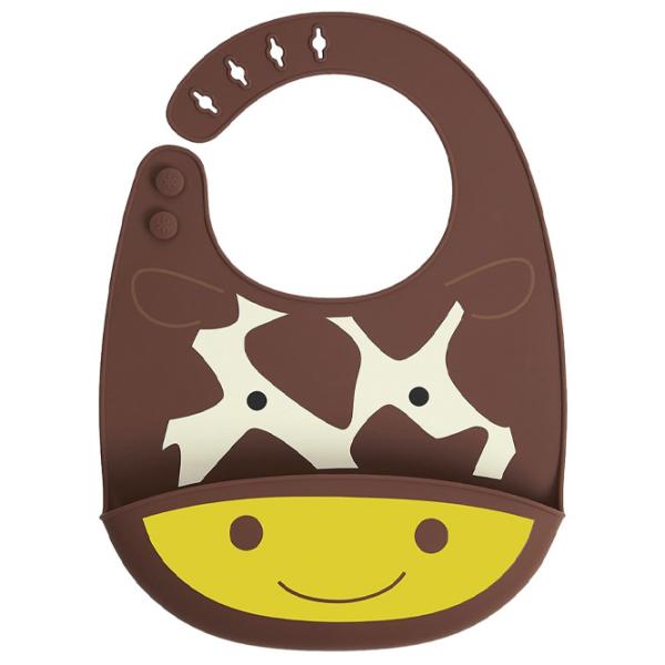 Bavetă Skip Hop Zoo Giraffe Clasică/ Silicon/ Brown photo 1