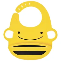 Bavetă Skip Hop Zoo Bee Clasică/ Silicon/ Yellow