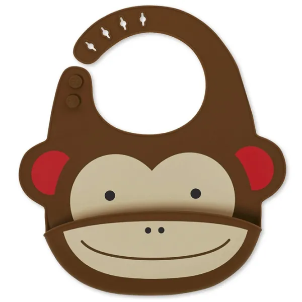 Bavetă Skip Hop Zoo Monkey Clasică/ Silicon/ Brown photo 1