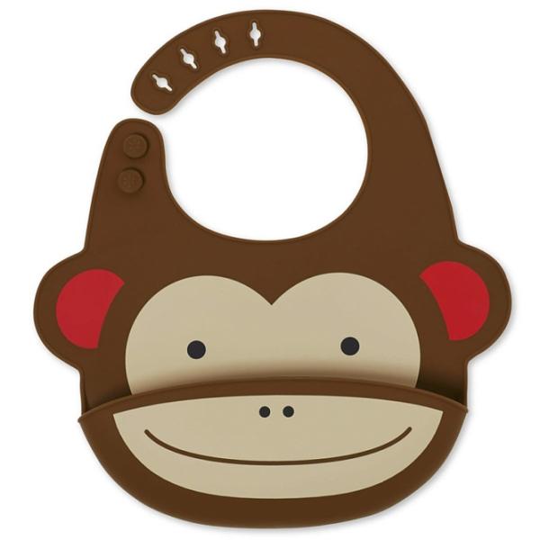 Bavetă Skip Hop Zoo Monkey Clasică/ Silicon/ Brown photo 1